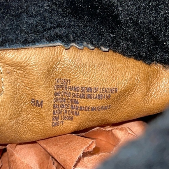 Sofft Women's Boots Size 8M Black Leather and Dyed Shearling Lamb Cone Heel - Picture 11 of 12